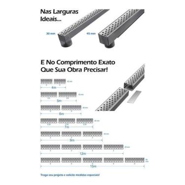 Imagem de RALO LINEAR ALUMINIO SECA TUDO 3 x 50CM PONTA BAIXO - AMINOX