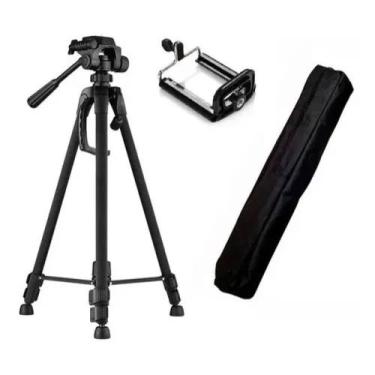 Imagem de Tripé Para Celular e Câmera KP-3120 - Knup 1,02Mt Preto