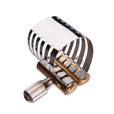 Imagem de Btuty Ligadura de saxofone de ajuste de parafuso único Ligadura de saxofone compacta durável para saxofone soprano