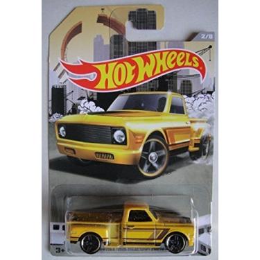 Imagem de HOT WHEELS 2016 Liberação Wal-Mart Amarelo ExclUVISE Personalizado 1969 Chevrolet Pickup 2/8