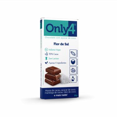 Imagem de Kit 2X: Chocolate 70% Cacau Flor de Sal S/ Lactose Only4 80G