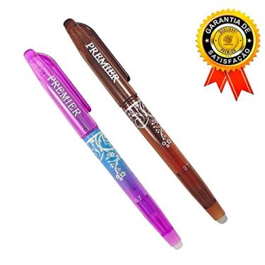 Imagem de 02 Caneta Mágica Fantasminha Apaga Calor ROXA MARROM