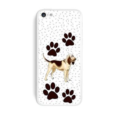Imagem de Graphics and More Bloodhound Dog of Marvelousness Capa protetora para Apple iPhone 5C - Conjunto de 2 - Embalagem não varejo - Opaco