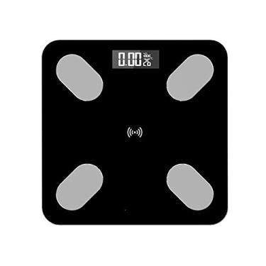 Imagem de balanças de gordura corporal bluetooth profissionais balanças eletrônicas inteligentes balança de peso digital de design de deslizamento de banheiro durável
