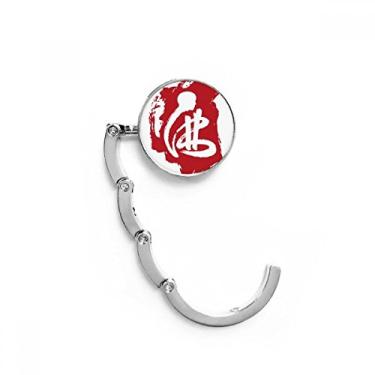 Imagem de Gancho de mesa de personagem vermelho da alfândega com fecho decorativo, gancho dobrável