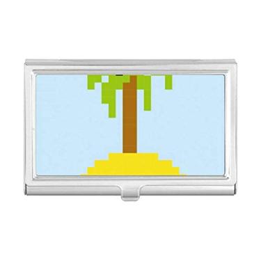 Imagem de Porta-cartões de visita com pixel Summer Sail Coconut Tree