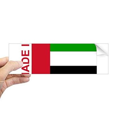 Imagem de DIYthinker Adesivo retangular Made in Arab Emirates Country Love para janela de notebook