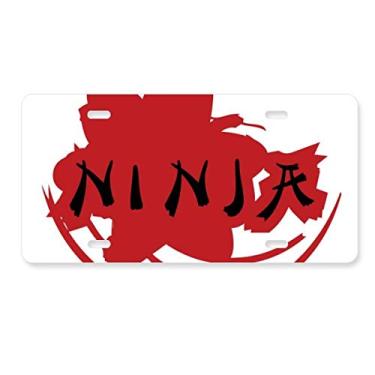 Imagem de DIYthinker Japan Ninja Words Sakura Silhouette placa de carro decoração de aço inoxidável