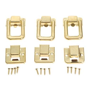 Imagem de 6 pcs Antique Bronze Jóias Decorativas Presente Caixa De Vinho Caixa De Madeira Mala de Mala Hasp Toggle Toggle Gavetas Fivela 37mm x 25mm YYDFPIIA (Color : B)