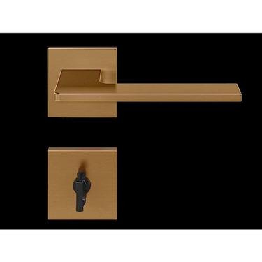 Imagem de Fechadura em Zamac Roseta Quadrada 502-55 Banheiro Sara Pado