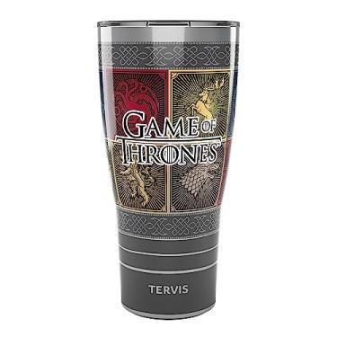 Imagem de Tervis Traveler Game of Thrones House Sigils Copo de viagem com isolamento de paredes triplas mantém as bebidas frias e quentes, 850 g, aço inoxidável