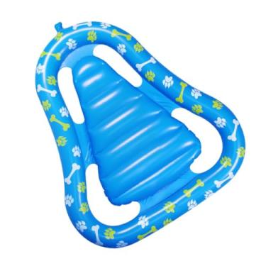 Imagem de CLISPEED estofamento bicho de estimação cama flutuante para animais de estimação cama flutuante para animal de estimação inflável almofada flutuante abacate cama de natação PVC
