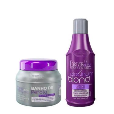 Imagem de Shampoo Platinum Blond 300ml + Banho Pérola Desamarelador 250G - Forev