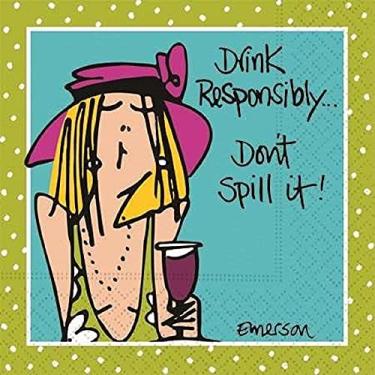 Imagem de Design Design Don't Spill It Cocktail Napkins