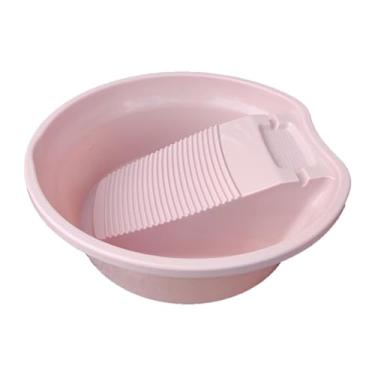 Imagem de IEUDNS Bacia de lavagem para lavar as mãos roupas placa de lavagem de mãos suprimentos de lavagem bacia de lavanderia para casa ao ar livre camisa calças, ROSA