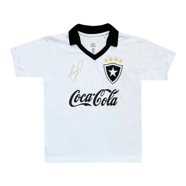 Imagem de Camisa Liga Retrô Maurício Botafogo 1989 Cola Branca Infantil