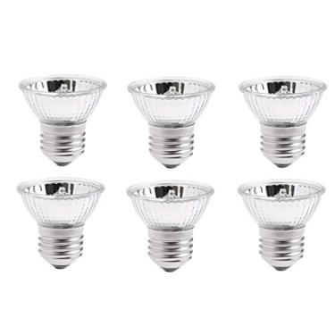 Imagem de JKLcom Luz UVA UVB para répteis 25W UVA + UVB, lâmpada de aquecimento UV de espectro completo para tartaruga, aquático, lagarto de répteis, base E27/E26, 110V, 25W, pacote com 6
