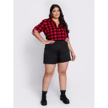 Imagem de Camisa Curve Xadrez Casual Festa Junina São João Arraiá Leve-Feminino