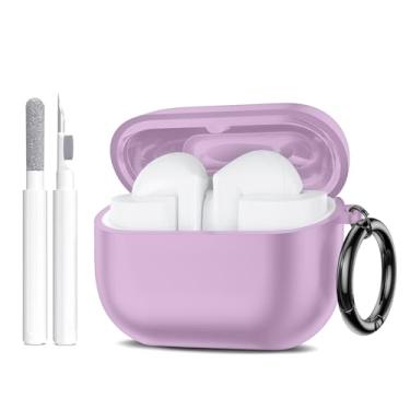 Imagem de Maxjoy Capa para Samsung Buds Pro 3, capa de silicone compatível com Samsung Galaxy Buds Pro 3 2024 / Galaxy Buds 3 capa com kit de limpeza e chaveiro