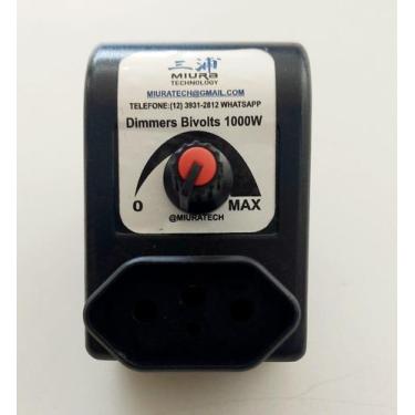 Imagem de Dimmer 1000W Controle de Iluminação e Velocidade + Shakeira - Miuratec