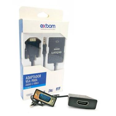 Imagem de Adaptador VGA para HDMI áudio e vídeo EXBOM CC-VHA30