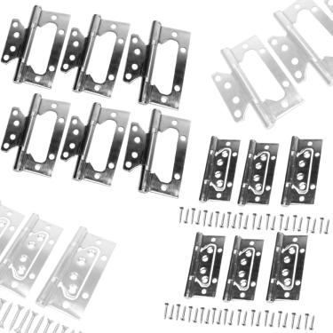 Imagem de Kit c/ 6 Dobradiças de sobrepor com rolamento - Inox Escovado - 4`x3`x,2,5mm