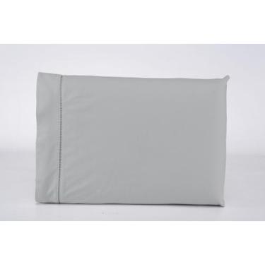 Imagem de Kit 2 fronhas avulsas 100% algodão 400 fios cinza - Paulo cesar