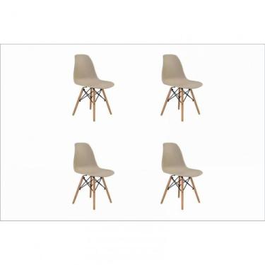 Imagem de Kit 4 Cadeiras Eiffel Pp Base Madeira Desmontada - Rivatti