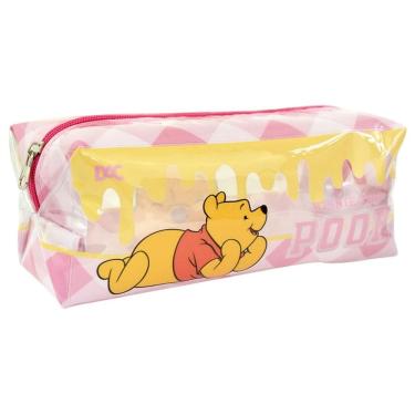 Imagem de Estojo Escolar Grande Necessaire Ursinho Pooh Disney Faculdade Para Caneta Lápis Borracha Maquiagem
