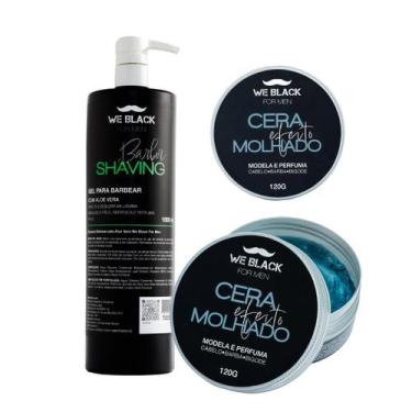 Imagem de Kit Estilo Molhado We Black - Barbear Preciso e Cabelo com Brilho Inte