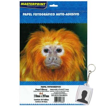 Imagem de Papel Fotog Ades A4 130g 50f Masterprint, Branco