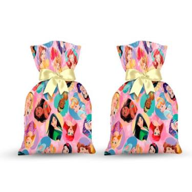 Imagem de 40 Lembrancinhas Sacolas Festa Princesas Disney 2 Decoração - Cromus