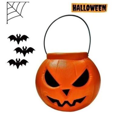 Imagem de Kit 2 Baldes/cesta Cabeça De Abóboradecoração Halloween  - Ello Expres