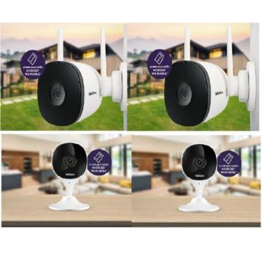 Imagem de Kit Câmeras Wi-Fi Externa e Interna Full Hd com Cartão 32Gb - Intelbra