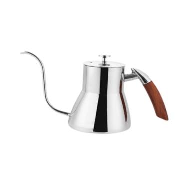 Imagem de Fenteer Despeje sobre chaleira acampamento cafeteira cafeteira cafeteira bico longo e estreito cafeteira chaleira pescoço de ganso para cozinha interna e