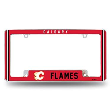 Imagem de Rico Industries Moldura de placa automotiva NHL Calgary Flames Classic 30,48 cm x 15,24 cm para carro/caminhão/SUV