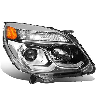 Imagem de DNA Motoring OEM-HL-0110-R Lâmpada de farol refletor âmbar com invólucro cromado compatível com Chevy Equinox 16-17 (lado do passageiro)
