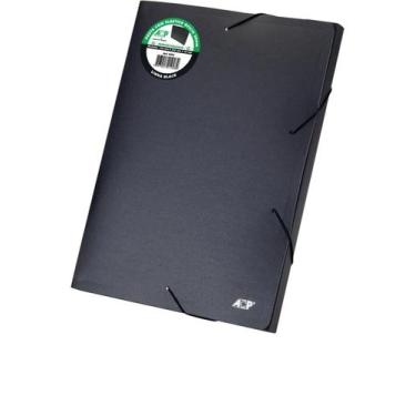 Imagem de Pasta Aba Elastica Plastica Oficio 20mm Linha Black pct C/10 - ACP