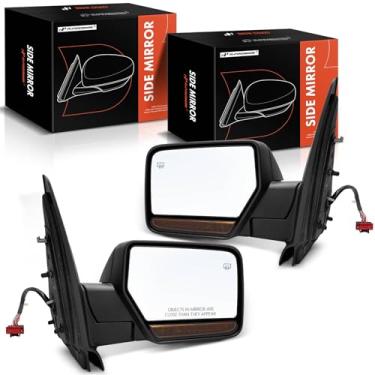 Imagem de A-Premium Par (2) espelhos retrovisores elétricos do lado do motorista e do passageiro - compatível com Ford Expedition 2007 2008 2009 2010 - Espelho retrovisor externo externo dobrável manual
