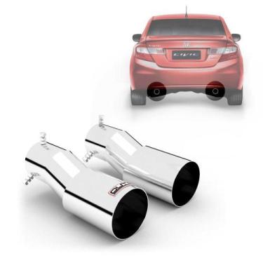 Imagem de Ponteira De Escapamento Esportivo Outs Civic 12/16 Aço Inox