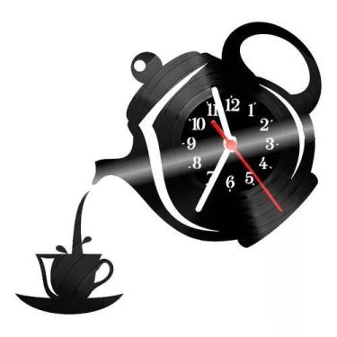 Imagem de Relógio De Vinil Disco Lp Parede  Bule Xicara Cozinha - Loja Dinka