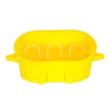 Imagem de Caixinha De Luz Pvc Drywall Mondiale Amarela 4x2 - Kit C/10 Peca(S)