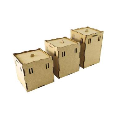 Imagem de Jogo 3 Potes Bebê Passa Fita Kit Higienico Mdf Cru - Atacadão do Artes