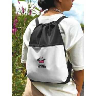 Imagem de Mochila Saco Nylon TENTANDO SER FITNESS Academia Esportiva Gym Bag Fit