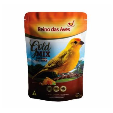 Imagem de Reino das Aves Gold Mix Ração Canário da Terra 500g 