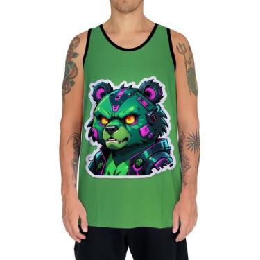 Imagem de Camiseta Regata Tshirt Animais Cyberpunk Urso Marrom HD 2 - Enjoy Shop