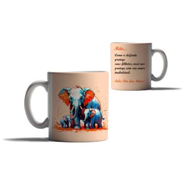 Imagem de Caneca Presente Dia das Mães Mãe Elefante Filho Mamãe  - Enjoy Shop, E