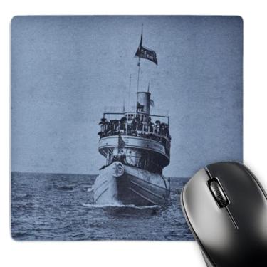 Imagem de Mouse pad com acabamento fosco "The Whaleback Christopher Colombo On Lake Michigan Cyan" rosa 3D - 20,32 x 20,32 cm - mp_16185_1