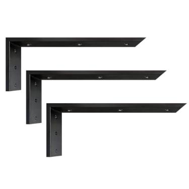 Imagem de Walwe Suporte De Bancada 16" 3 Unidades Suporte De Bancada De Granito 16" X 6" X 2 1/2" Suporte De Prateleira Resistente Suporte Em L Corbels De Lareira Para Bancadas De Madeira/Quartzo/Concreto/Lamin