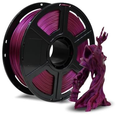 Imagem de FLASHFORGE Filamento PLA rápido 1,75 mm +/- 0,02 mm vermelho abissal, impressão máxima de alta velocidade de 500 mm/s, filamento de impressora 3D 1 kg (2,2 lbs), muda de cor com a luz, esconde